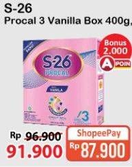 Promo Harga S26 Procal Susu Pertumbuhan Vanilla 400 gr - Alfamart