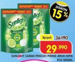 Promo Harga SUNLIGHT Pencuci Piring Jeruk Nipis 100 1500 ml - Superindo