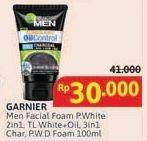 Promo Harga Garnier Men Turbo Light Oil Control Facial Foam/Power White Facial Foam   - Alfamidi