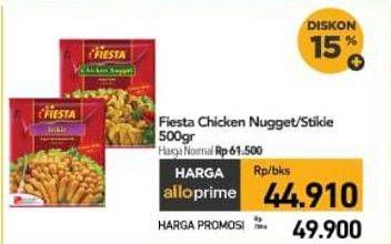 Promo Harga Fiesta Naget Chicken Nugget, Stikie 500 gr - Carrefour