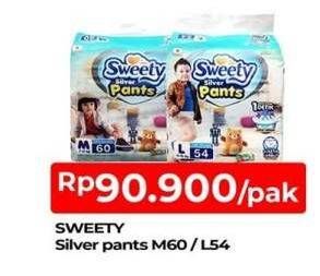 Promo Harga Sweety Silver Pants L54, M60 54 pcs - TIP TOP