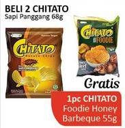 Promo Harga CHITATO Snack Potato Chips Sapi Panggang per 2 bungkus 68 gr - Alfamidi