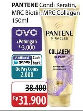 Promo Harga Pantene Conditioner Miracle Biotin Strength, Collagen Repair 150 ml - Alfamidi