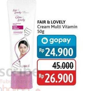 Promo Harga Glow & Lovely (fair & Lovely) Multivitamin Cream 50 gr - Alfamidi