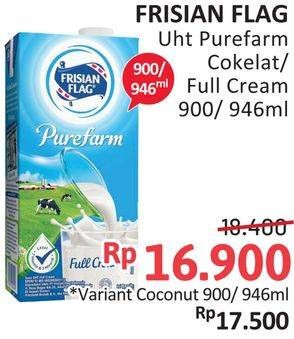 Promo Harga FRISIAN FLAG Susu UHT Purefarm Full Cream, Swiss Chocolate 900 ml - Alfamidi