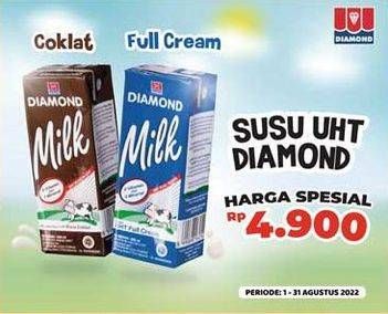 Promo Harga Diamond Milk UHT Chocolate, Full Cream 200 ml - Alfamidi