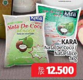 Promo Harga KARA Nata De Coco Standard, Slices 1 kg - Lotte Grosir