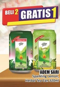 Promo Harga Adem Sari Ching Ku Sparkling Herbal Lemon, Herbal Tea 320 ml - Hari Hari