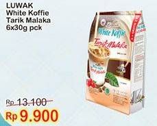 Promo Harga Luwak White Koffie per 6 sachet 30 gr - Indomaret
