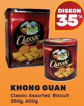Promo Harga KHONG GUAN Classic Assorted Biscuit Mini, Persegi 350 gr - Yogya