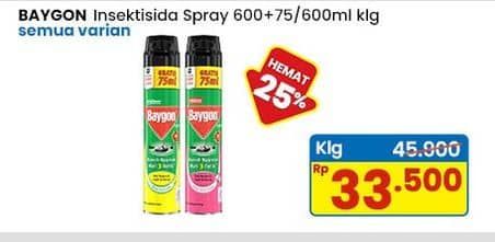 Promo Harga Baygon Insektisida Spray All Variants 600 ml - Indomaret