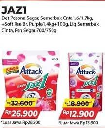 Promo Harga Attack Jaz1 Detergent Powder Pesona Segar, Semerbak Cinta 1600 gr - Alfamart
