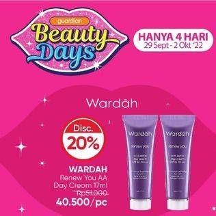 Promo Harga Wardah Renew You Anti Aging Day Cream 17 ml - Guardian
