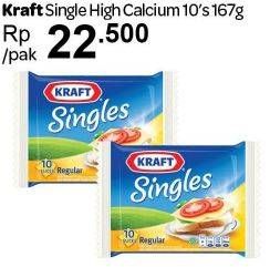 Promo Harga KRAFT Singles Cheese High Calsium 10 pcs - Carrefour