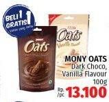 Promo Harga MONY Oats Dark Choco Vanilla 100 gr - LotteMart