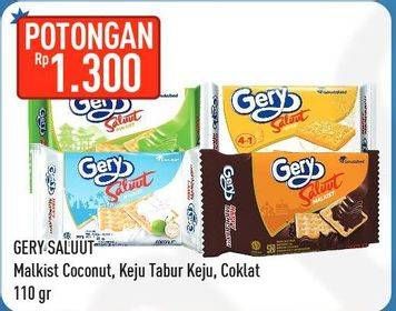 Promo Harga GERY Malkist Coconut, Chocolate, Keju 110 gr - Hypermart