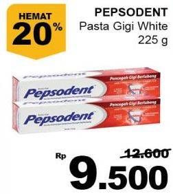 Promo Harga PEPSODENT Pasta Gigi Pencegah Gigi Berlubang White 225 gr - Giant