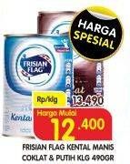 Promo Harga FRISIAN FLAG Susu Kental Manis Cokelat, Putih 490 gr - Superindo