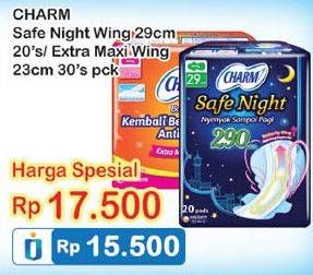 Promo Harga CHARM Safe Night Wing 29cm 20s / Extra Maxi Wing 30s  - Indomaret