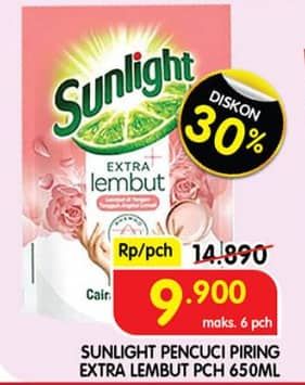 Promo Harga Sunlight Pencuci Piring Extra Lembut 650 ml - Superindo