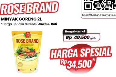 Promo Harga Rose Brand Minyak Goreng 2000 ml - Carrefour