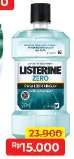 Promo Harga LISTERINE Mouthwash Antiseptic Cool Mint, Multi Protect Zero 250 ml - Alfamart