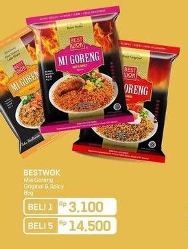Promo Harga Best Wok Mi Goreng Original, Hot Spicy 85 gr - LotteMart