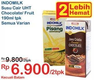 Promo Harga INDOMILK Susu UHT per 2 pcs 190 ml - Indomaret