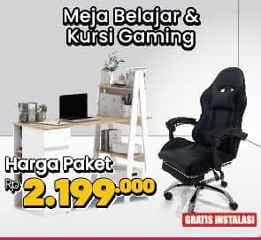 Promo Harga Meja Belajar + Kursi Gaming  - COURTS