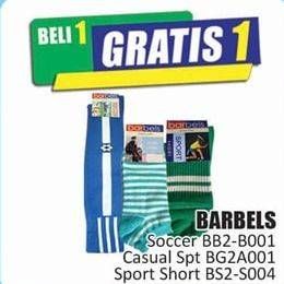 Promo Harga BARBELS Kaos Kaki B001, Sock CA Sport BG2A001, Sport Short BS2-S004  - Hari Hari