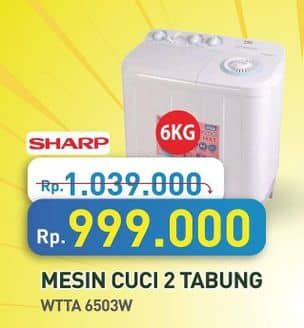 Promo Harga Beko WTTA6503W Mesin Cuci Semi-Otomatis  - Hypermart