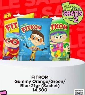 Promo Harga Fitkom Gummy Orange, Blue, Green 21 gr - Watsons