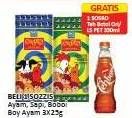 Promo Harga So Good Sozzis Boboi Boy Ayam, Sapi, Ayam per 3 pcs 25 gr - Alfamart
