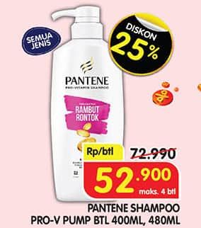 Promo Harga Pantene Shampoo All Variants 400 ml - Superindo