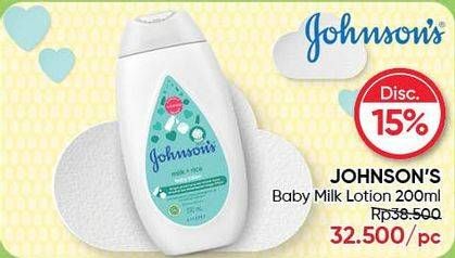 Promo Harga JOHNSONS Baby Lotion Milk + Rice 200 ml - Guardian