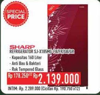 Promo Harga SHARP SJ-X185MG | Kulkas 1 Pintu GR, GB  - Hypermart