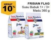 Promo Harga FRISIAN FLAG Susu Bendera 1 Plus / 3 Plus Madu 360 gr - Giant