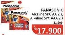 Promo Harga PANASONIC Alkaline Battery AA, AAA 2 pcs - Alfamidi