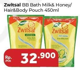 Promo Harga ZWITSAL Natural Baby Bath Milk Honey, Hair Body 450 ml - Carrefour