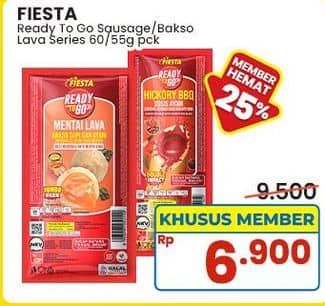 Promo Harga Fiesta Ready To Go Hot Lava, Cheesy Lava 60 gr - Indomaret