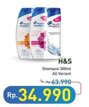 Promo Harga Head & Shoulders Shampoo All Variants 300 ml - Hypermart