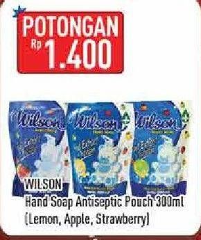 Promo Harga WILSON Hand Soap Lemon, Apple, Strawberry 300 ml - Hypermart