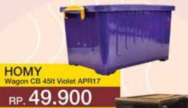 Promo Harga HOMY Wagon Container Box Violet, APR17 45000 ml - Yogya