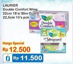Promo Harga LAURIER Double Comfort 18s / Super Slimguard 22.5cm 10s  - Indomaret