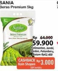 Promo Harga Sania Beras Premium 5 kg - Alfamart