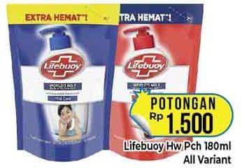 Promo Harga Lifebuoy Hand Wash All Variants 180 ml - Hypermart