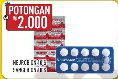 Promo Harga NEUROBION Multivitamin/SANGOBION Kapsul Penambah Darah  - Hypermart