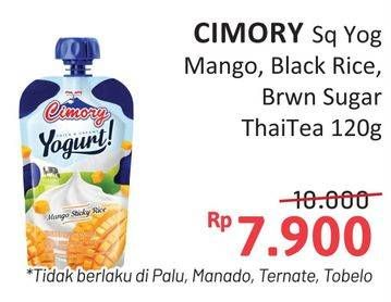 Promo Harga Cimory Squeeze Yogurt Mango Sticky Rice, Black Sticky Rice, Brown Sugar, Thai Tea 120 gr - Alfamidi