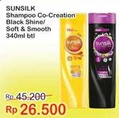 Promo Harga SUNSILK Shampoo Black Shine, Soft And Smooth 340 ml - Indomaret