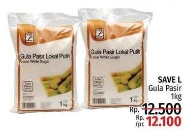 Promo Harga SAVE L Gula Pasir Lokal 1 kg - LotteMart